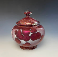 Load image into Gallery viewer, Crystalline Glazed Jar in Ruby
