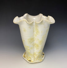 Load image into Gallery viewer, Ivory Crystalline Petal Vase
