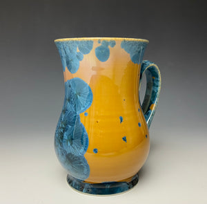 Crystalline Glazed Mug 14 oz - Blue and Orange #4