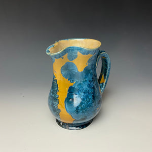 Crystalline Glazed Creamer 14 oz - Blue and Orange
