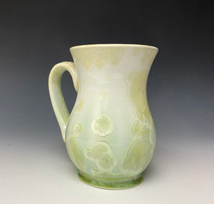 Crystalline Glazed Mug 12oz- Ivory and Green  #1