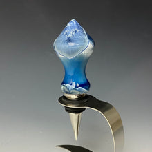 Load image into Gallery viewer, Crystalline Glazed Bottle Stopper- Atlantic Storm Blue
