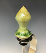 Load image into Gallery viewer, Crystalline Glazed Bottle Stopper- Olive Green
