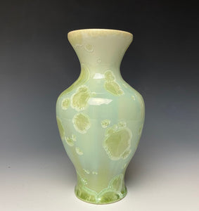 Crystalline Glazed Vase - Mint Green