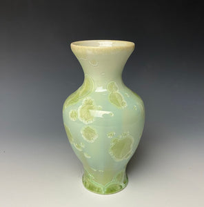 Crystalline Glazed Vase - Mint Green
