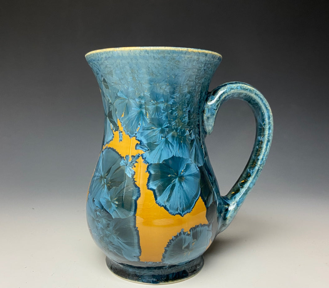 Crystalline Glazed Mug 14oz - Blue and Orange #2