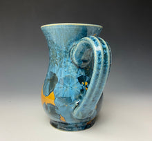 Load image into Gallery viewer, Crystalline Glazed Mug 14oz - Blue and Orange #2
