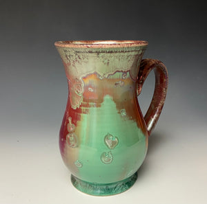 Crystalline Glazed Mug 16oz- Ruby & Green