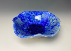 Blue Crystalline Glazed Mini Flower Bowl