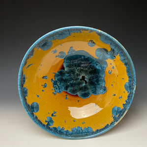 Blue and Orange Crystalline Glazed Bowl