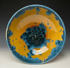 Blue and Orange Crystalline Glazed Bowl