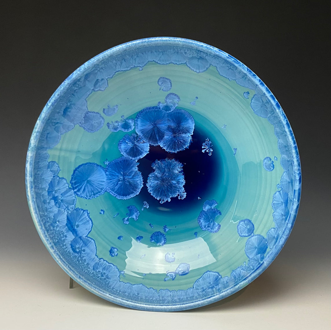 Teal Crystalline Glazed Bowl