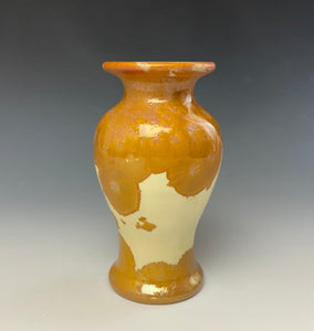 Crystalline Glazed Mini Vase- Golden Honey #2