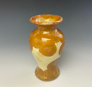 Crystalline Glazed Mini Vase- Golden Honey #2