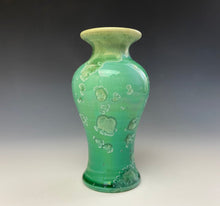 Load image into Gallery viewer, Emerald Green Crystalline Glazed Mini Vase
