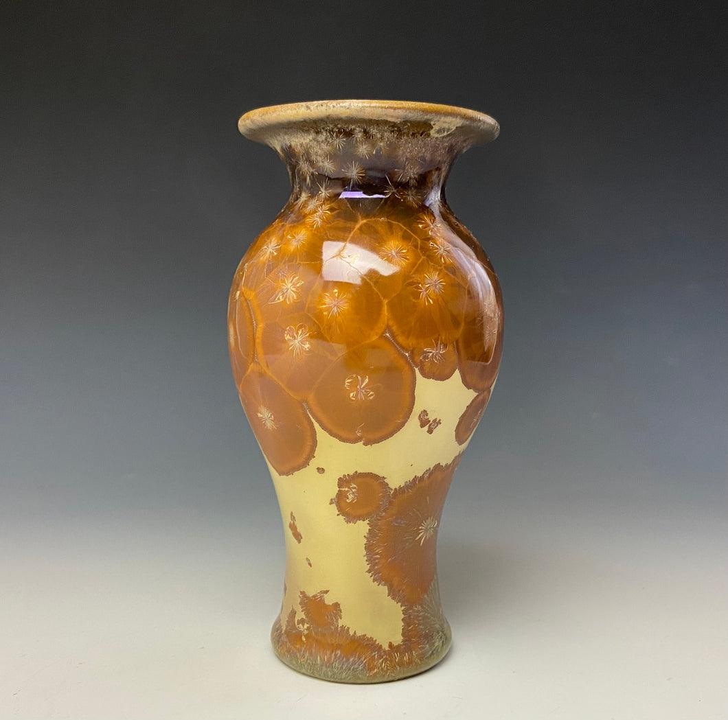 Crystalline Glazed Mini Vase- Golden Honey #5