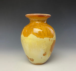 Crystalline Glazed Mini Vase- Golden Honey #6