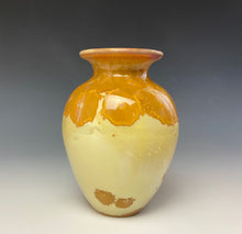 Load image into Gallery viewer, Crystalline Glazed Mini Vase- Golden Honey #6
