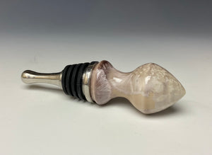 Crystalline Glazed Bottle Stopper- Mauve #1