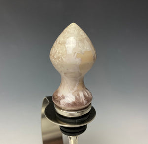 Crystalline Glazed Bottle Stopper- Mauve #1