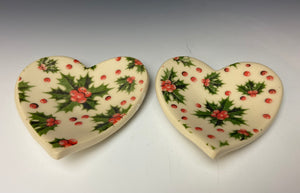 Mini Heart Dish- Vintage Holly