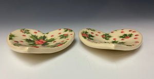 Mini Heart Dish- Vintage Holly