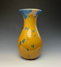 Load image into Gallery viewer, Blue and Orange Crystalline Glazed Vase
