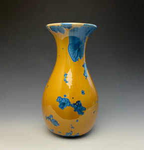 Blue and Orange Crystalline Glazed Vase