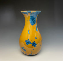 Load image into Gallery viewer, Blue and Orange Crystalline Glazed Vase
