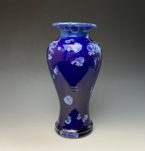 Winter Sky Blue Crystalline Glazed Vase 1