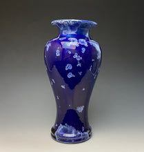 Load image into Gallery viewer, Winter Sky Blue Crystalline Glazed Vase 1
