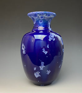 Winter Sky Blue Crystalline Glazed Vase 4