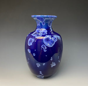 Winter Sky Blue Crystalline Glazed Vase 4