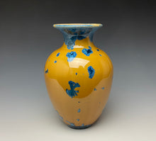 Load image into Gallery viewer, Blue and Orange Crystalline Glazed Vase 2
