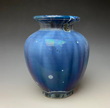 Load image into Gallery viewer, Cobalt Galaxy Crystalline Glazed Vase
