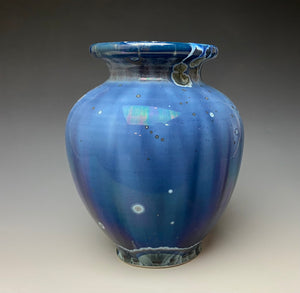 Cobalt Galaxy Crystalline Glazed Vase