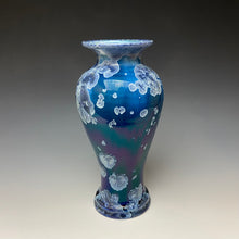 Load image into Gallery viewer, Crystalline Glazed Vase in Atlantic Storm Blue #4
