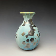 Load image into Gallery viewer, Green and White Crystalline Glazed Vase 2
