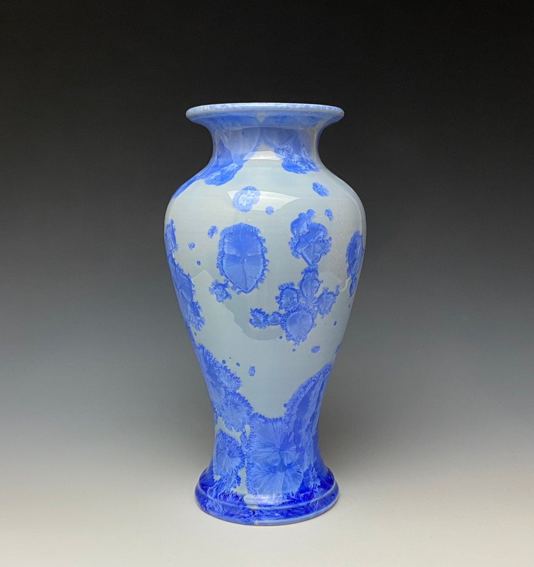 Powder Blue Crystalline Glazed Vase