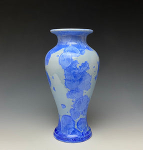Powder Blue Crystalline Glazed Vase