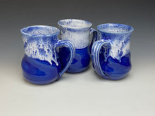 Load image into Gallery viewer, Cobalt Blue and White Swirly Mug
