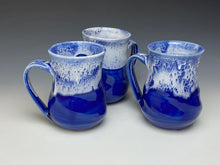 Load image into Gallery viewer, Cobalt Blue and White Swirly Mug
