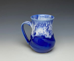 Cobalt Blue and White Swirly Mug