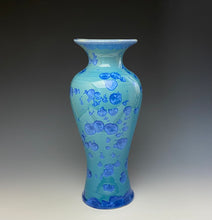 Load image into Gallery viewer, Teal Crystalline Glazed Vase
