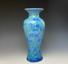 Load image into Gallery viewer, Teal Crystalline Glazed Vase
