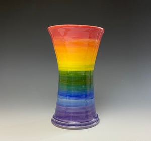 Rainbow Vase - Red Top