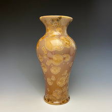 Load image into Gallery viewer, Iced Caramel Crystalline Glazed Vase
