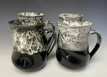 Load image into Gallery viewer, Jet Black and White Swirly Mug
