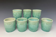 Load image into Gallery viewer, Light Green Crystalline Sake Cup
