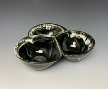 Load image into Gallery viewer, Triple Dip Dish- Jet Black
